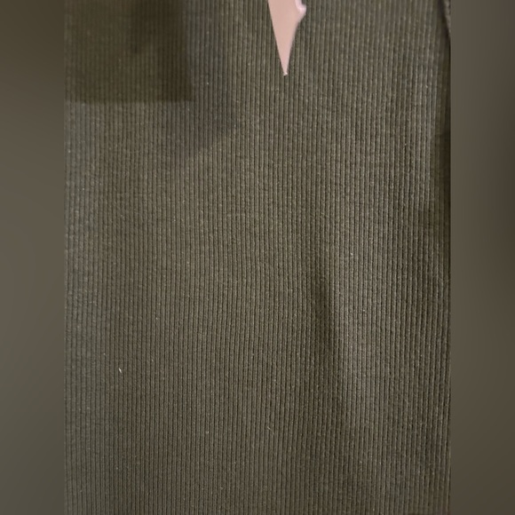 SOLDNWT Zara sleeveless turtleneck ribbed dress olive green small - Picture 9 of 9